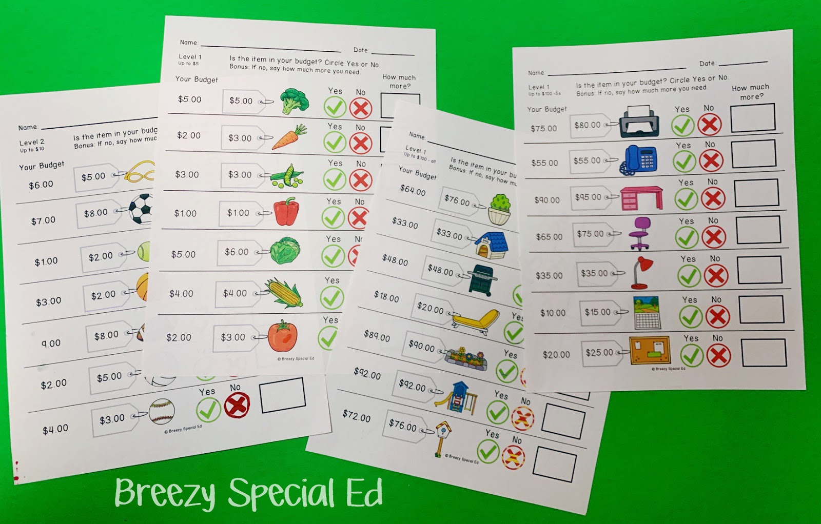 Teaching Students How To Budget For A Simple Shopping Trip regarding Printable Budgeting Worksheets For Special Education