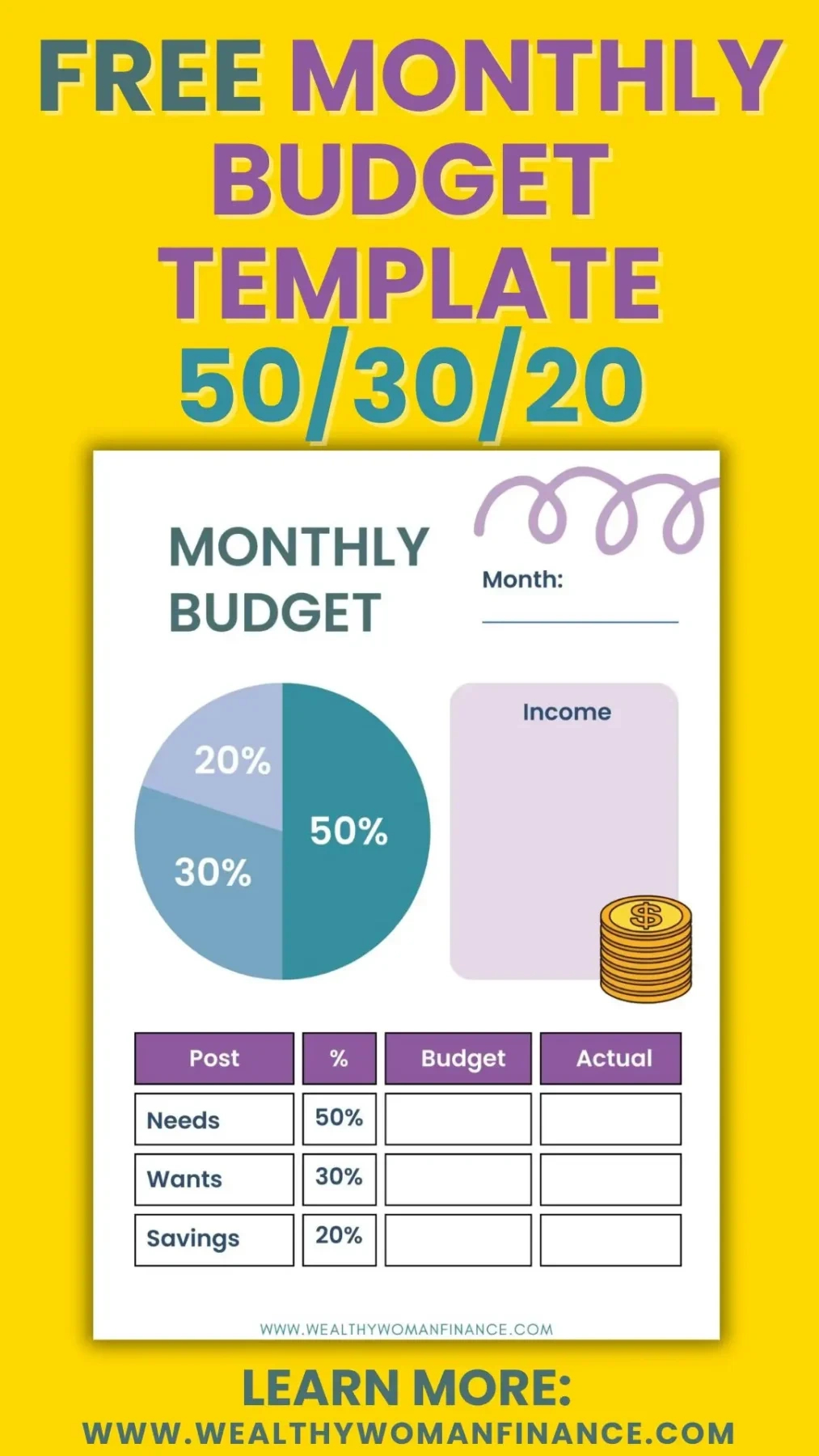 Transform Your Finances With This Free 50 30 20 Budget Template intended for Gail&amp;amp;#039;s Budget Worksheet