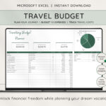 Travel Budget Planner, Excel Budget Template , Budget Spreadsheet Within Travel Budget Worksheet
