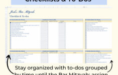 Truly Useful Bar Mitzvah Planner Spreadsheet | Guest List And throughout Bar Mitzvah Budget Worksheet