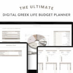 Ultimate Greek Life Budget Planner Digital Template | Google In Rachel Richards Budget Worksheet