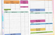 Visual Budget Planner – (Spanish Or English) Financial Organizer throughout Monthly Budget Worksheet in Spanish