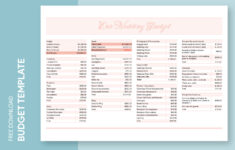 Wedding Budget Free Google Sheets &amp; Excel Template - Gdoc.io in Free Wedding Budget Worksheet