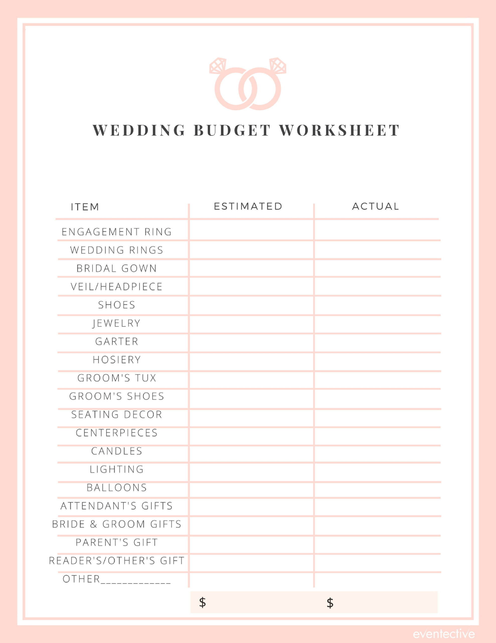 Wedding Budget Worksheet – Cheers And Confetti Blogeventective intended for Wedding Budget Worksheet Printable