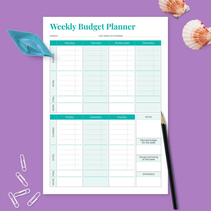 Weekly Budget Worksheet Free Weekly Budget Worksheet Free