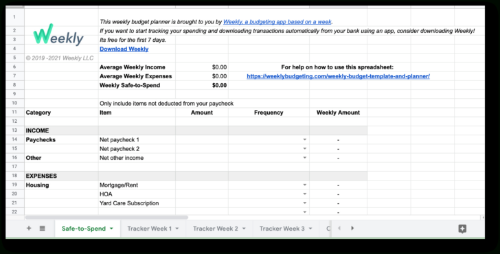 Delete The Sample Budget Worksheet