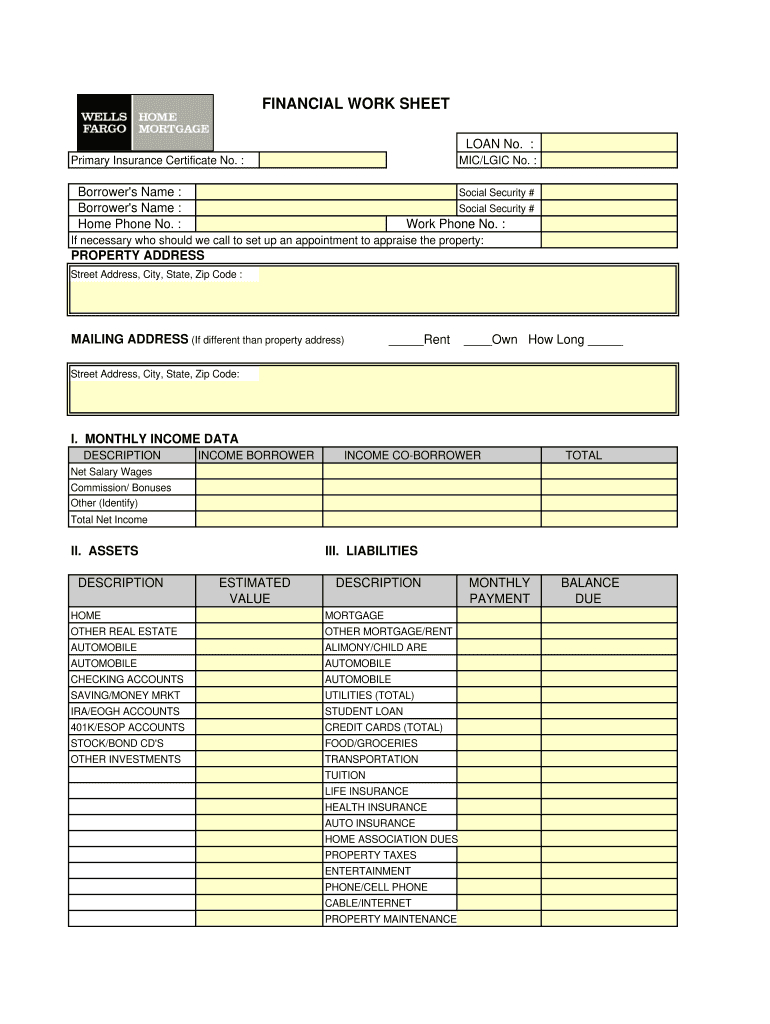 Wells Fargo Budget Worksheet: Fill Out &amp;amp; Sign Online | Dochub with regard to Wells Fargo Budget Worksheet