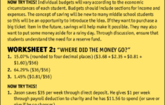 Worksheet Answer Key | Exams Art | Docsity within Worksheet 1 Budget Basics