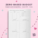 Zero Based Budget Tracker To Give Every Dollar A Purpose   Etsy For Every Dollar Budget Worksheet
